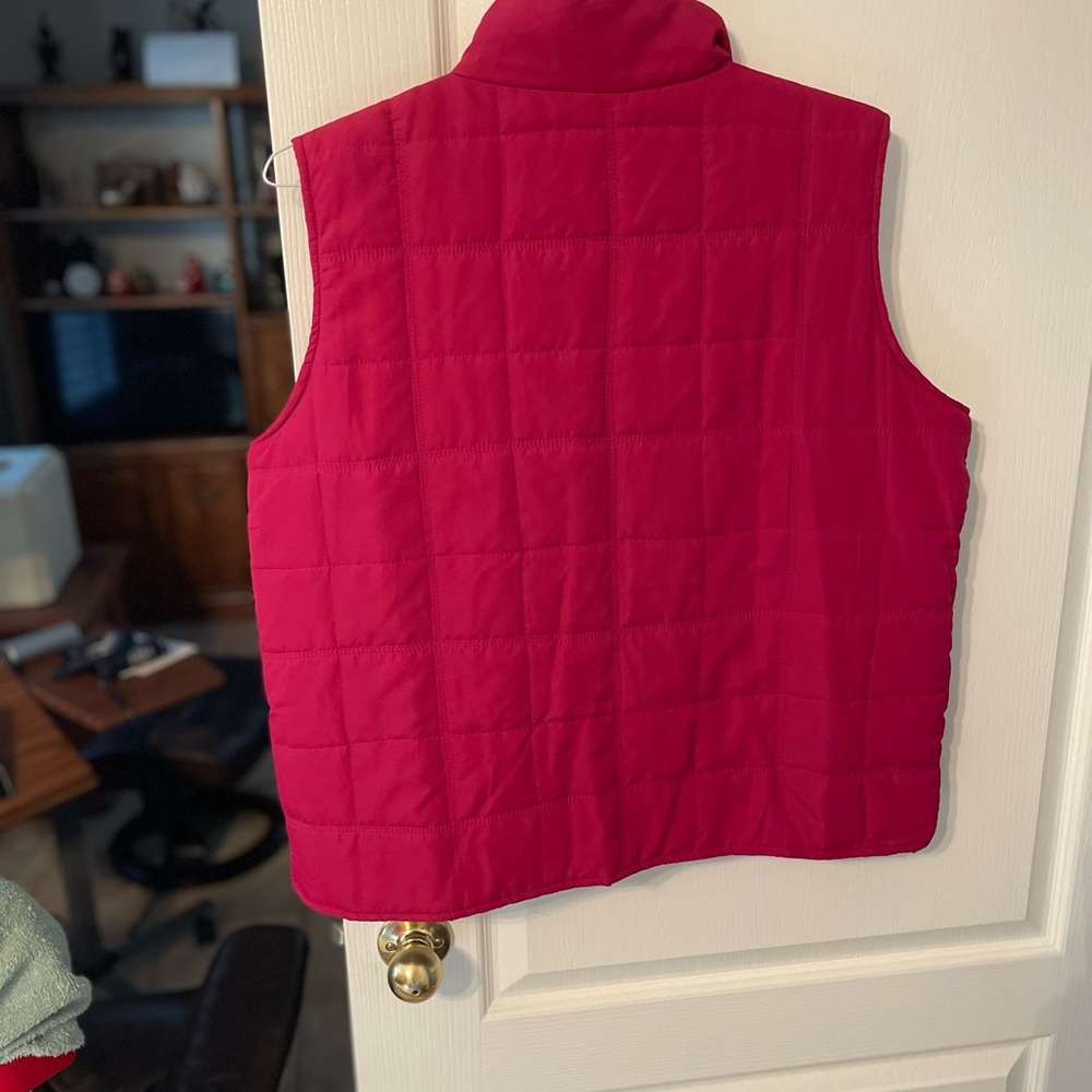 Stylish Red Quilted Vest